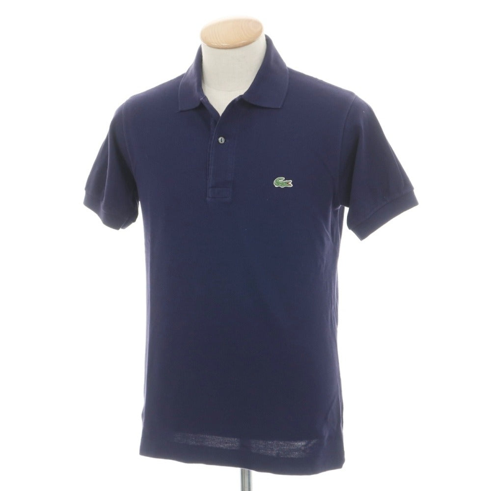 【中古】ラコステ LACOSTE 鹿の子コットン 半袖ポロシャツ ライトネイビー【サイズ2】【 状態ランクC 】【 メンズ 】