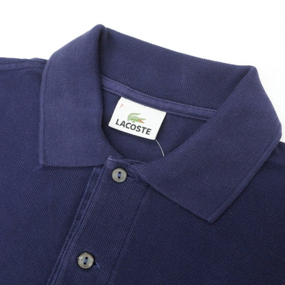 【中古】ラコステ LACOSTE 鹿の子コットン 半袖ポロシャツ ライトネイビー【サイズ2】【 状態ランクC 】【 メンズ 】