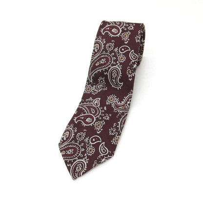 【中古】タイユアタイ TIE YOUR TIE シルク ジャカード ペイズリー柄ネクタイ ボルドー【 状態ランクB 】【 メンズ 】