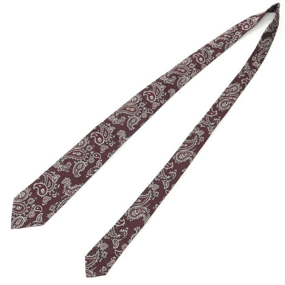 【中古】タイユアタイ TIE YOUR TIE シルク ジャカード ペイズリー柄ネクタイ ボルドー【 状態ランクB 】【 メンズ 】
