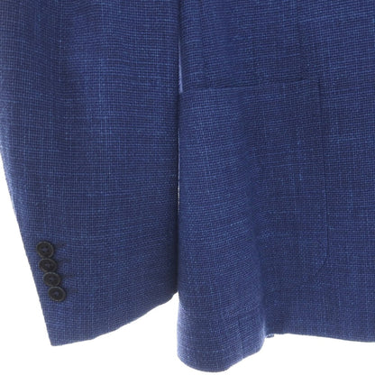 【中古】トンボリーニ TOMBOLINI ウールリネンシルク 2B テーラードジャケット ネイビーブルー【サイズ52】【 状態ランクB 】【 メンズ 】