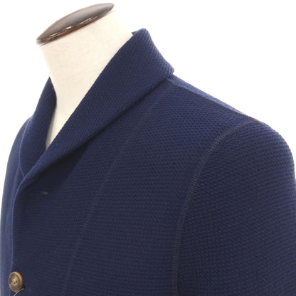 【中古】ジョルジオアルマーニ GIORGIO ARMANI ストレッチ ポリエステルレーヨン ショールカラージャケット ライトネイビー【サイズ52】【 状態ランクC 】【 メンズ 】