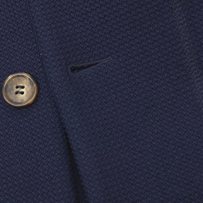 【中古】ジョルジオアルマーニ GIORGIO ARMANI ストレッチ ポリエステルレーヨン ショールカラージャケット ライトネイビー【サイズ52】【 状態ランクC 】【 メンズ 】