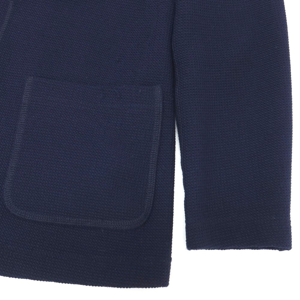 【中古】ジョルジオアルマーニ GIORGIO ARMANI ストレッチ ポリエステルレーヨン ショールカラージャケット ライトネイビー【サイズ52】【 状態ランクC 】【 メンズ 】