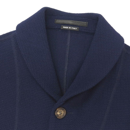 【中古】ジョルジオアルマーニ GIORGIO ARMANI ストレッチ ポリエステルレーヨン ショールカラージャケット ライトネイビー【サイズ52】【 状態ランクC 】【 メンズ 】