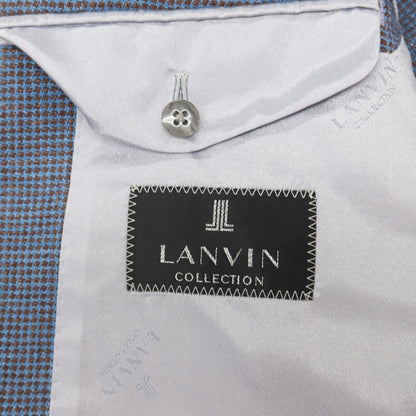 【中古】ランバンコレクション LANVIN COLLECTION ウールシルクリネン 2B テーラードジャケット ブルーxブラウン【サイズ52】【 状態ランクB 】【 メンズ 】