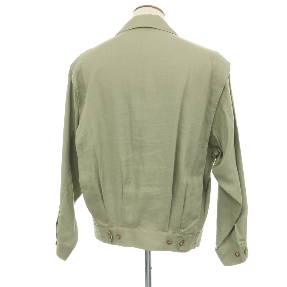 【中古】ダンヒル Dunhill リネン ブルゾン セージグリーン【サイズ38】【 状態ランクC 】【 メンズ 】