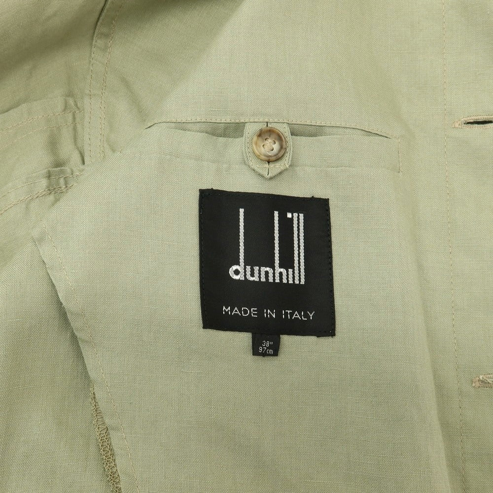 【中古】ダンヒル Dunhill リネン ブルゾン セージグリーン【サイズ38】【 状態ランクC 】【 メンズ 】