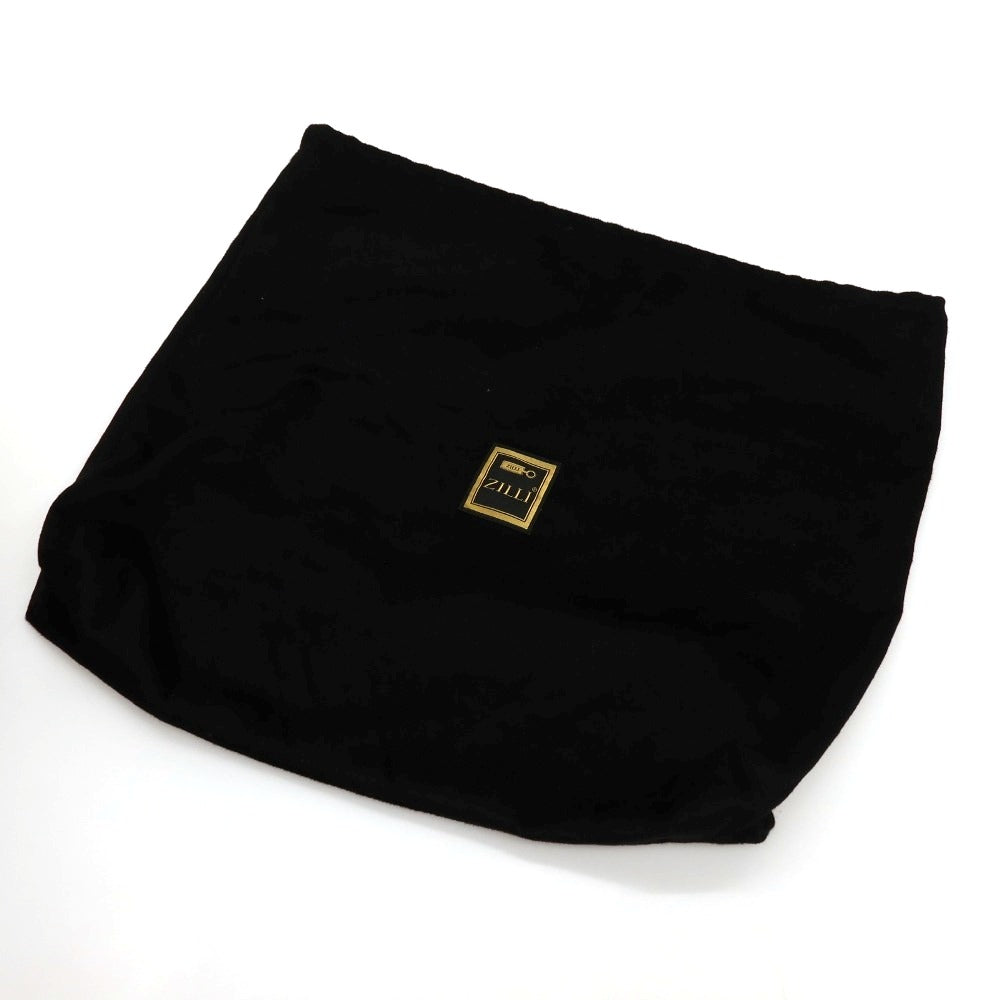 【中古】ジリー ZILLI キャンバス レザー ブリーフケース ブラックxイエロー【 状態ランクC 】【 メンズ 】