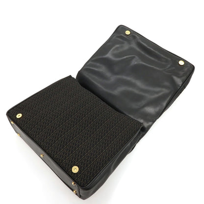【中古】ジリー ZILLI キャンバス レザー ブリーフケース ブラックxイエロー【 状態ランクC 】【 メンズ 】