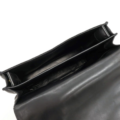 【中古】ジリー ZILLI キャンバス レザー ブリーフケース ブラックxイエロー【 状態ランクC 】【 メンズ 】