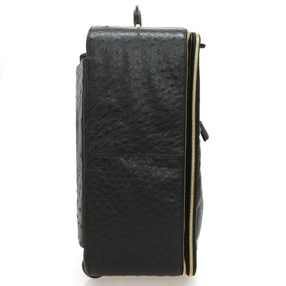 【中古】ニコ マルテッリ NICO MARTELLI オーストリッチ キャリーバッグ ブラック【 状態ランクC 】【 メンズ 】
