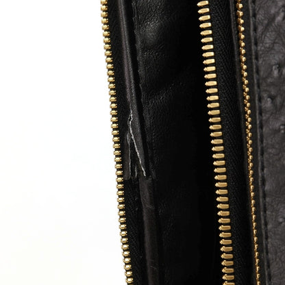 【中古】ニコ マルテッリ NICO MARTELLI オーストリッチ キャリーバッグ ブラック【 状態ランクC 】【 メンズ 】