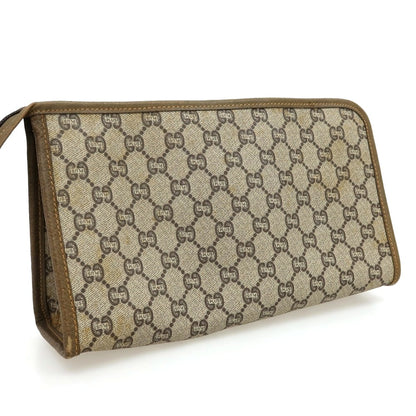【中古】グッチ GUCCI オールドグッチ GUCCI Plus PVC系 セカンドバッグ グレージュxカーキベージュ【 状態ランクD 】【 メンズ 】