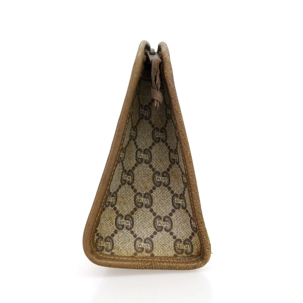 【中古】グッチ GUCCI オールドグッチ GUCCI Plus PVC系 セカンドバッグ グレージュxカーキベージュ【 状態ランクD 】【 メンズ 】