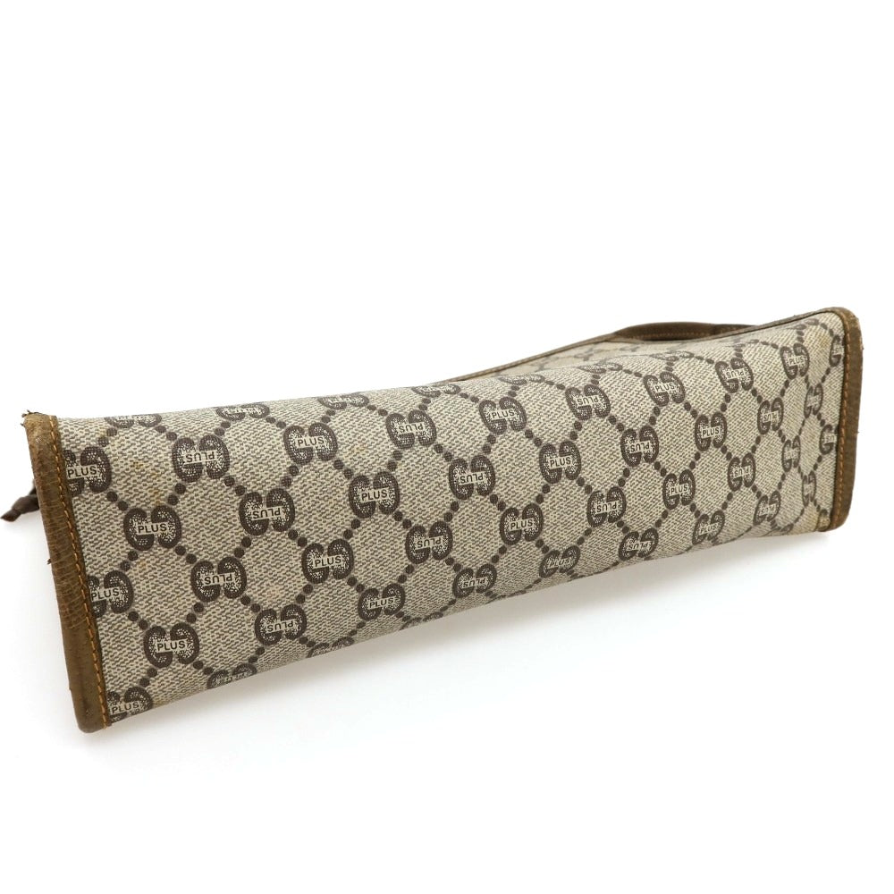【中古】グッチ GUCCI オールドグッチ GUCCI Plus PVC系 セカンドバッグ グレージュxカーキベージュ【 状態ランクD 】【 メンズ 】