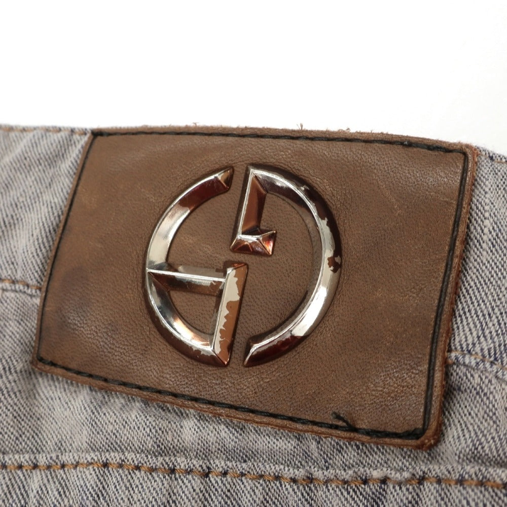 【中古】ジョルジオアルマーニ GIORGIO ARMANI リネン 5ポケットパンツ グレージュ【サイズ36】【 状態ランクC 】【 メンズ 】