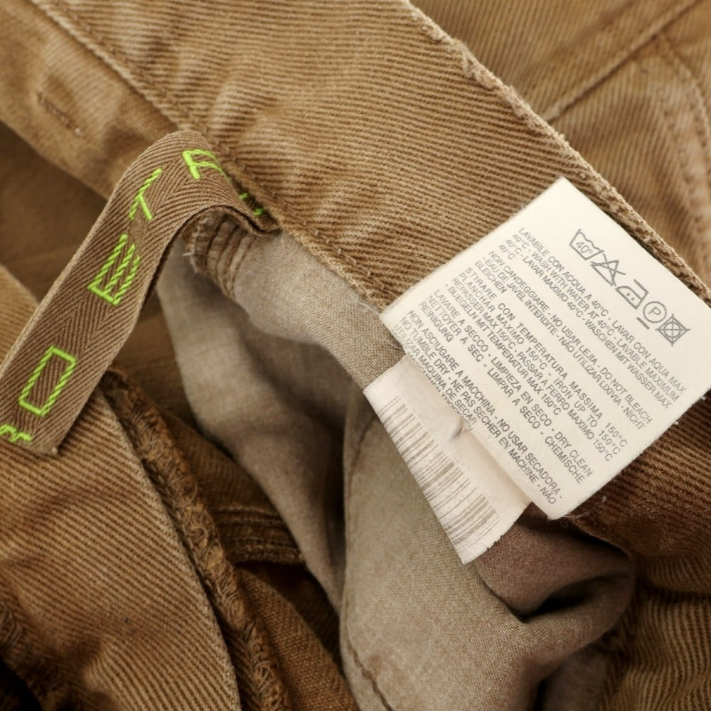 【中古】エトロ ETRO コットン チェック柄 切替 デニムパンツ ブラウン【サイズ38】【 状態ランクC 】【 メンズ 】
