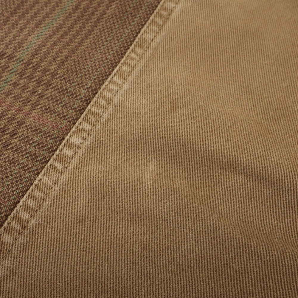 【中古】エトロ ETRO コットン チェック柄 切替 デニムパンツ ブラウン【サイズ38】【 状態ランクC 】【 メンズ 】