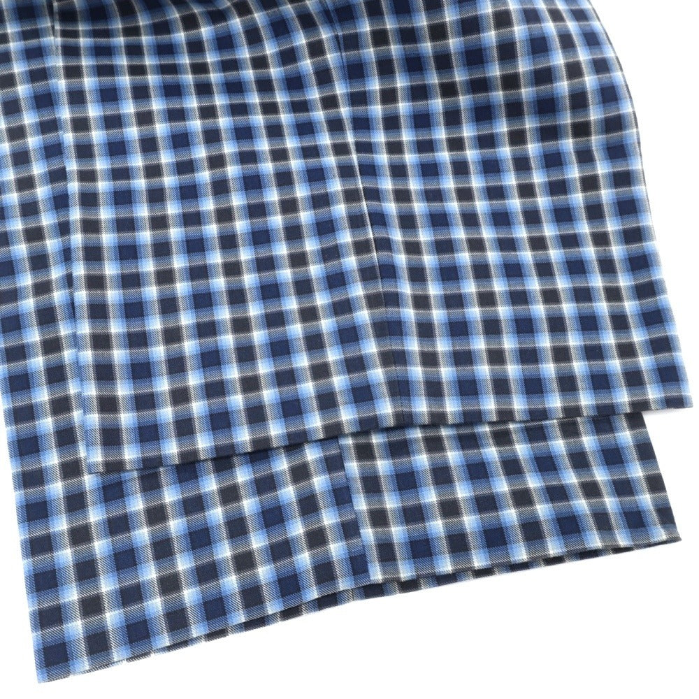【中古】エトロ ETRO コットン チェック カジュアルスラックスパンツ ネイビー【サイズ52】【 状態ランクB 】【 メンズ 】