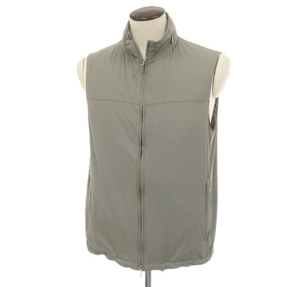 【中古】ブルネロクチネリ Brunello Cucinelli ナイロン スタンドカラー ダブルジップ ベスト ブルゾン グレー【サイズ50】【 状態ランクB 】【 メンズ 】