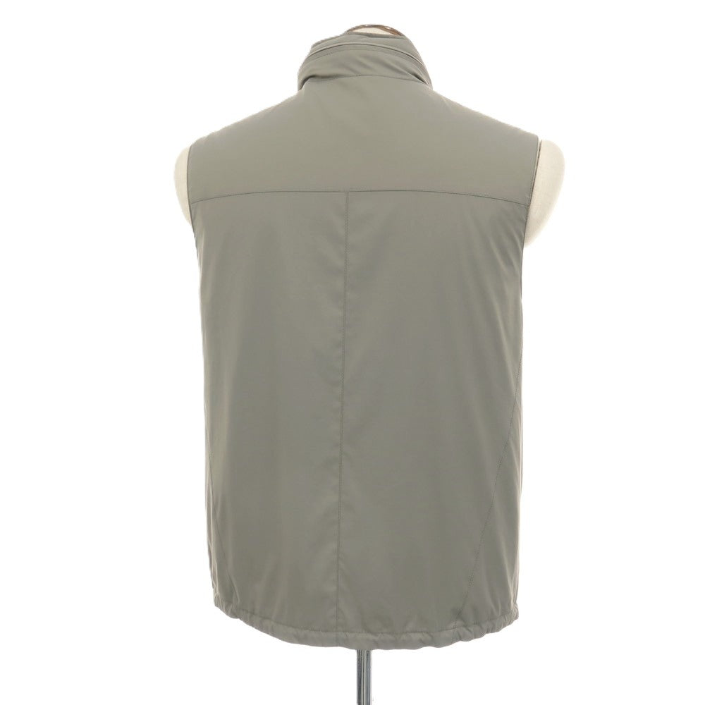 【中古】ブルネロクチネリ Brunello Cucinelli ナイロン スタンドカラー ダブルジップ ベスト ブルゾン グレー【サイズ50】【 状態ランクB 】【 メンズ 】