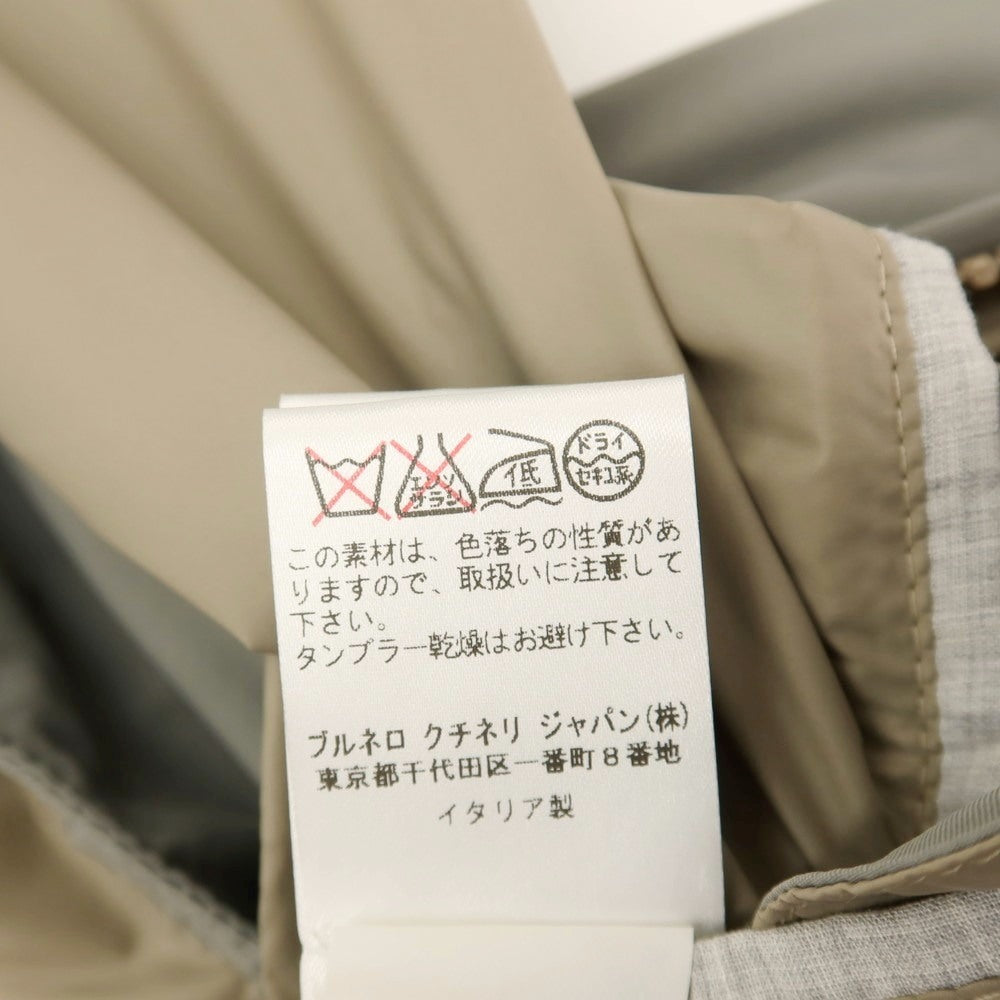 【中古】ブルネロクチネリ Brunello Cucinelli ナイロン スタンドカラー ダブルジップ ベスト ブルゾン グレー【サイズ50】【 状態ランクB 】【 メンズ 】