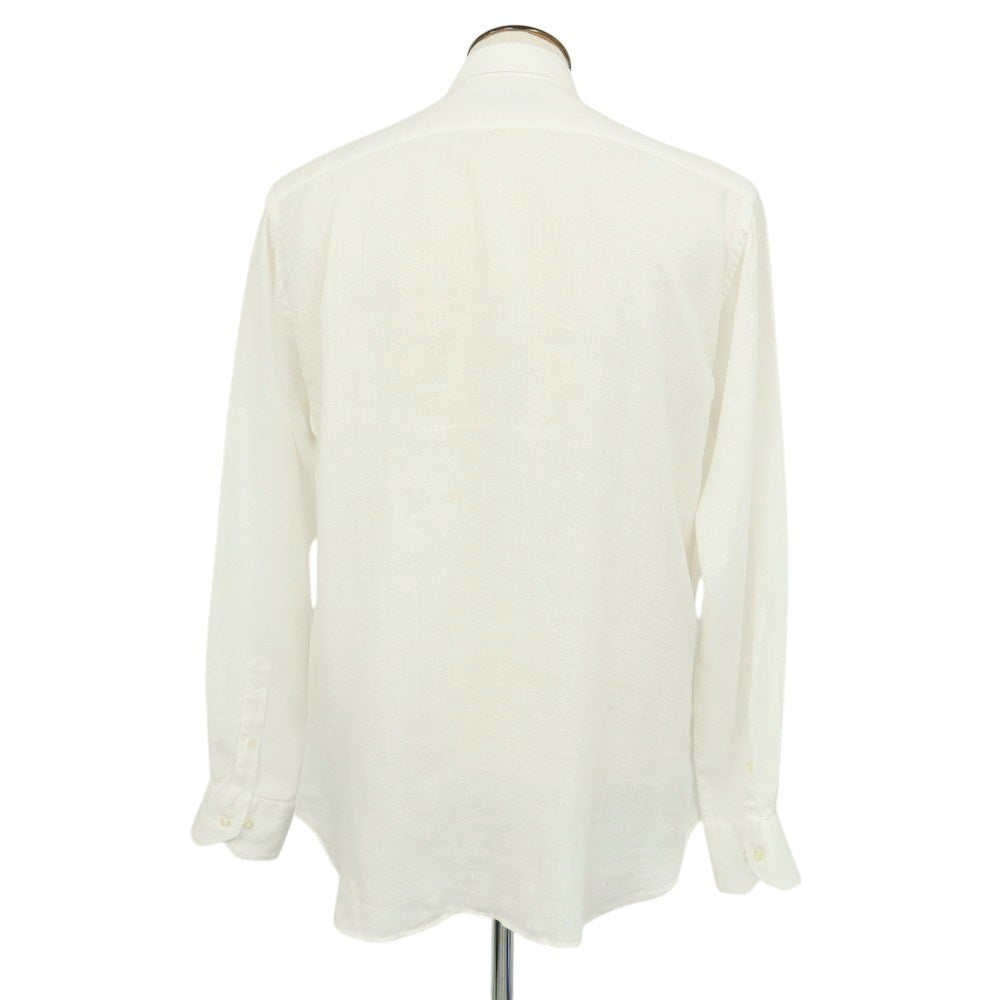 【中古】エトロ ETRO リネン ボタンダウン カジュアルシャツ ホワイト【サイズXL】【 状態ランクC 】【 メンズ 】