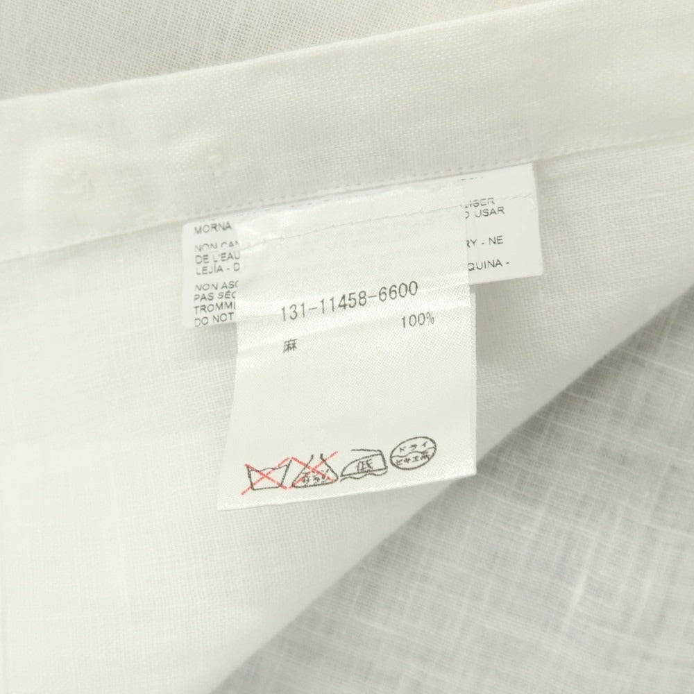 【中古】エトロ ETRO リネン ボタンダウン カジュアルシャツ ホワイト【サイズXL】【 状態ランクC 】【 メンズ 】