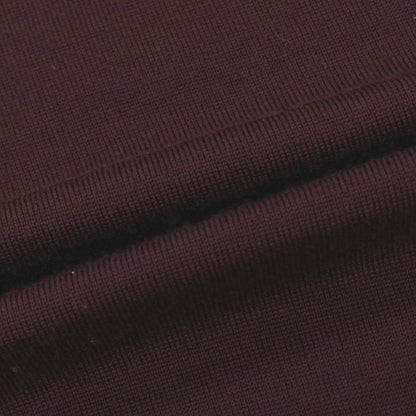 【中古】コルネリアーニ CORNELIANI ウール ハーフジップ スタンドカラー プルオーバーニット ダークバーガンディパープル【サイズ52】【 状態ランクB 】【 メンズ 】