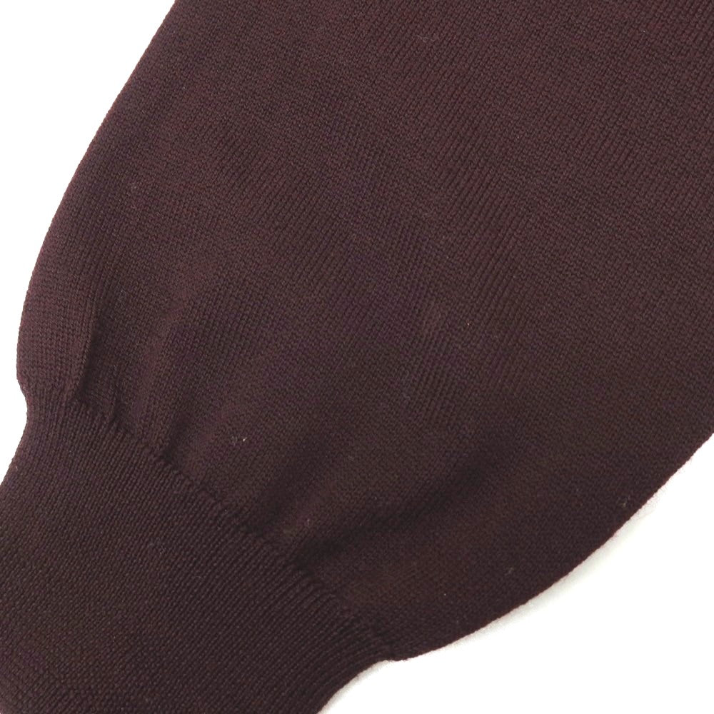 【中古】コルネリアーニ CORNELIANI ウール ハーフジップ スタンドカラー プルオーバーニット ダークバーガンディパープル【サイズ52】【 状態ランクB 】【 メンズ 】