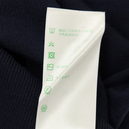 【中古】ジョンスメドレー JOHN SMEDLEY ハイゲージ ウール モックネック プルオーバーニット ネイビー【サイズL】【 状態ランクC 】【 メンズ 】