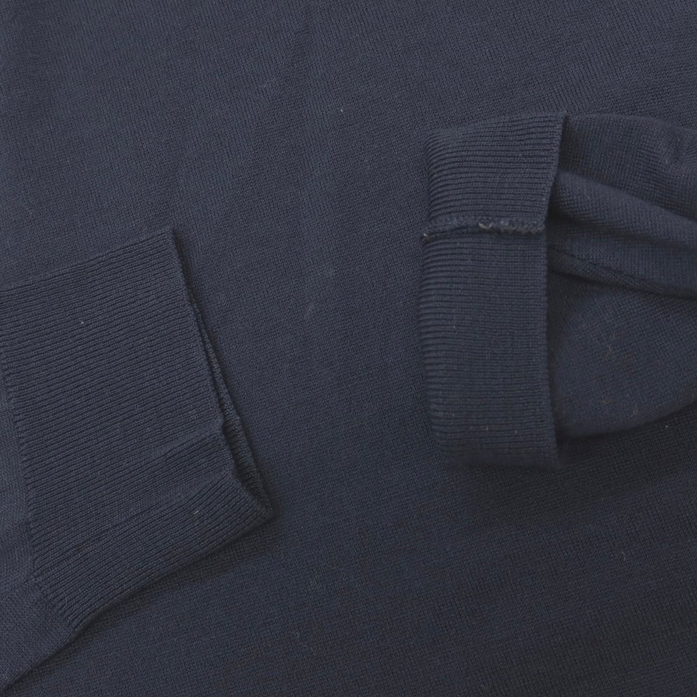 【中古】ジョンスメドレー JOHN SMEDLEY ハイゲージ ウール モックネック プルオーバーニット ネイビー【サイズL】【 状態ランクC 】【 メンズ 】