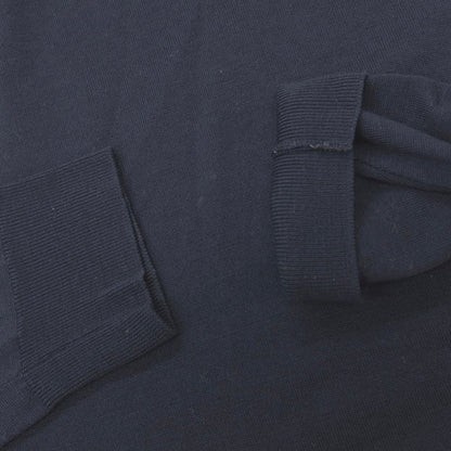 【中古】ジョンスメドレー JOHN SMEDLEY ハイゲージ ウール モックネック プルオーバーニット ネイビー【サイズL】【 状態ランクC 】【 メンズ 】