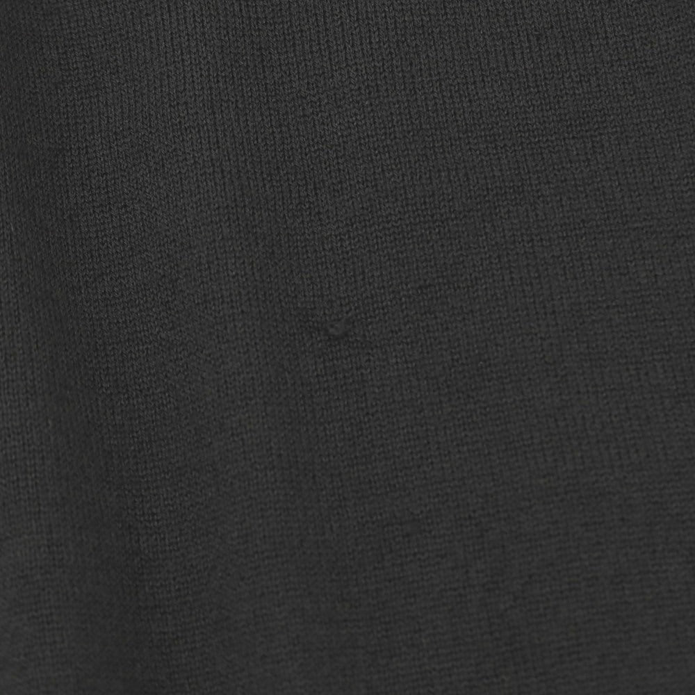 【中古】サルヴァトーレフェラガモ Salvatore Ferragamo ウール ハーフジップ 長袖 ポロニット ブラック【サイズXL】【 状態ランクD 】【 メンズ 】