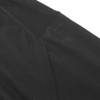 【中古】サルヴァトーレフェラガモ Salvatore Ferragamo ウール ハーフジップ 長袖 ポロニット ブラック【サイズXL】【 状態ランクD 】【 メンズ 】
