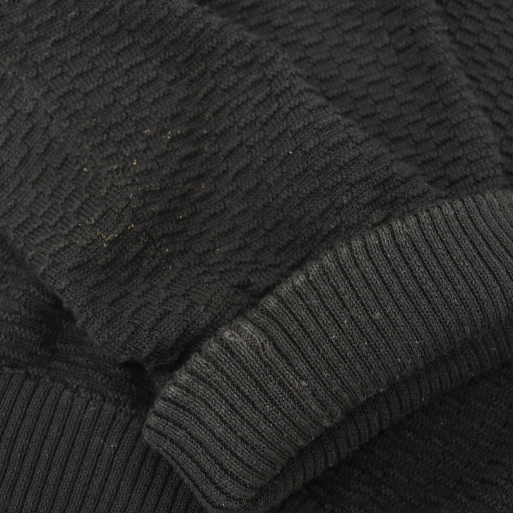 【中古】アルマーニ コレッツォーニ ARMANI COLLEZIONI コットン ダブルジップアップ カーディガン ブラック【サイズ54】【 状態ランクC 】【 メンズ 】
