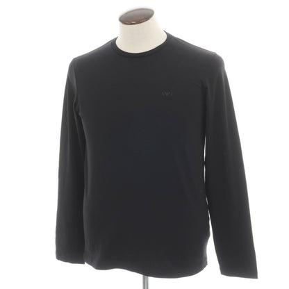 【中古】アルマーニ ジーンズ ARMANI JEANS ストレッチ コットン クルーネック 長袖Ｔシャツ ブラック【サイズXXL】【 状態ランクB 】【 メンズ 】