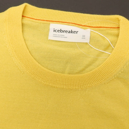 【中古】【未使用】アイスブレーカー icebreaker ハイゲージ メリノウール クルーネック プルオーバーニット イエロー【サイズM】【 状態ランクS 】【 メンズ 】