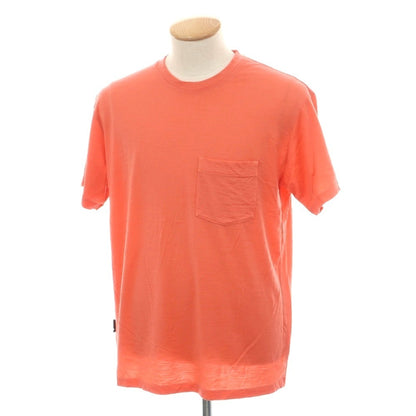 【中古】アイスブレーカー icebreaker メリノウールナイロン クルーネック 半袖ポケットTシャツ コーラルオレンジ系【サイズXS】【 状態ランクB 】【 メンズ 】