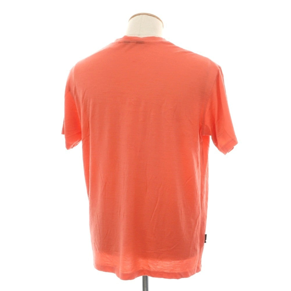 【中古】アイスブレーカー icebreaker メリノウールナイロン クルーネック 半袖ポケットTシャツ コーラルオレンジ系【サイズXS】【 状態ランクB 】【 メンズ 】