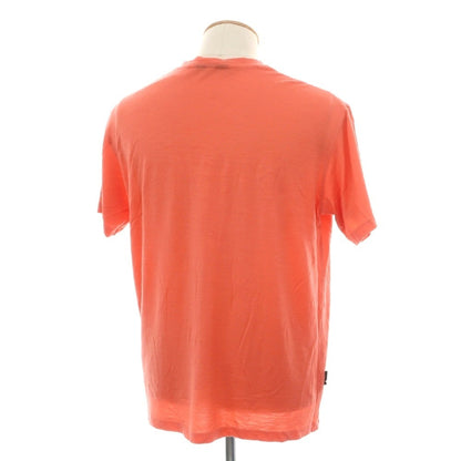 【中古】アイスブレーカー icebreaker メリノウールナイロン クルーネック 半袖ポケットTシャツ コーラルオレンジ系【サイズXS】【 状態ランクB 】【 メンズ 】
