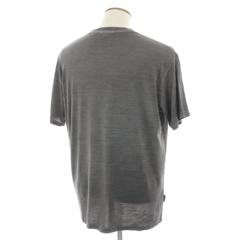 【中古】アイスブレーカー icebreaker メリノウールナイロン クルーネック 半袖ポケットTシャツ グレー【サイズM】【 状態ランクB 】【 メンズ 】