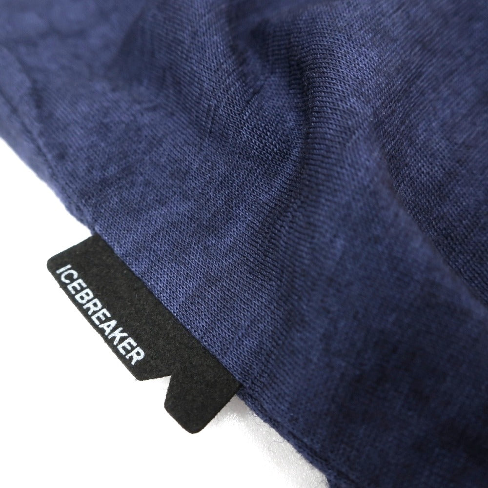 【中古】【未使用】アイスブレーカー icebreaker メリノウールナイロン クルーネック 半袖ポケットTシャツ ライトネイビー【サイズS】【 状態ランクS 】【 メンズ 】