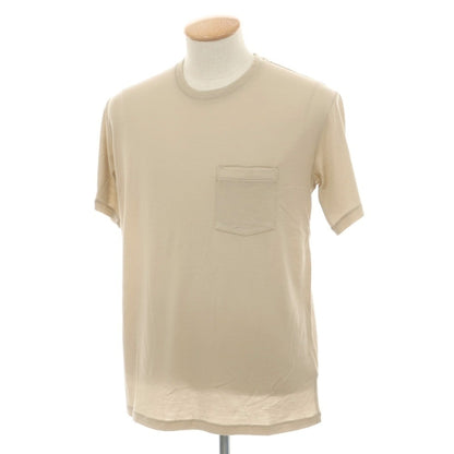 【中古】【未使用】アイスブレーカー icebreaker メリノウールナイロン クルーネック 半袖ポケットTシャツ ベージュ【サイズS】【 状態ランクS 】【 メンズ 】