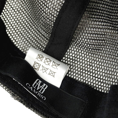 【中古】カンビオ CAMBIO ダメージ加工 メッシュキャップ 帽子 ブラックネイビー【サイズFREE】【 状態ランクB 】【 メンズ 】