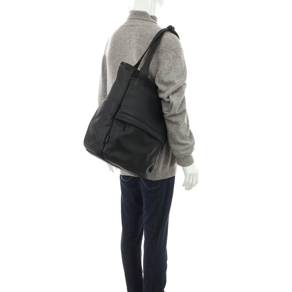 【中古】ブロスキーアンドサプライ BROSKI AND SUPPLY レザー トートバッグ ブラック【 状態ランクB 】【 メンズ 】