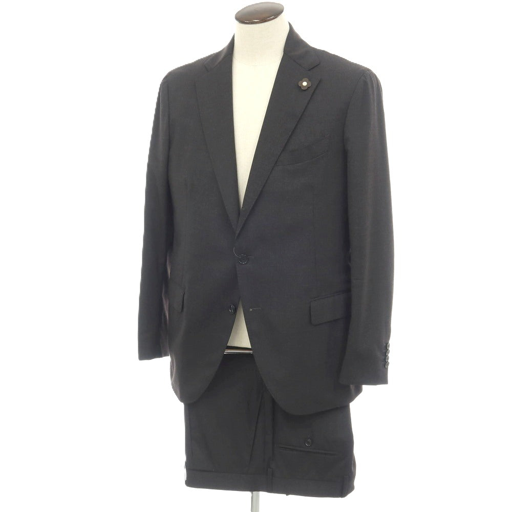【中古】ラルディーニ LARDINI ストレッチ ウール 3つボタンスーツ ダークグレー【サイズ54】【 状態ランクA 】【 メンズ 】