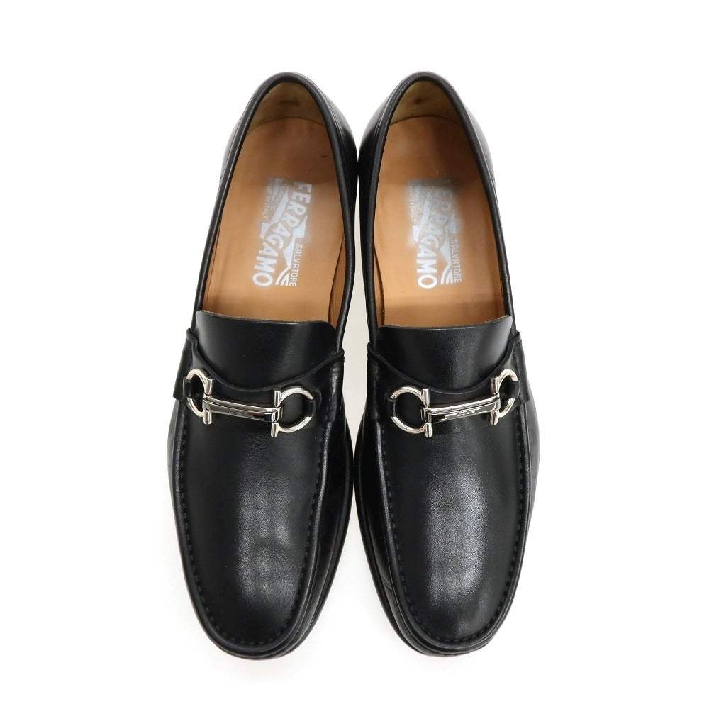 【中古】サルヴァトーレフェラガモ Salvatore Ferragamo カーフ ローファー ブラック【サイズ8 EEE】【 状態ランクB 】【 メンズ 】