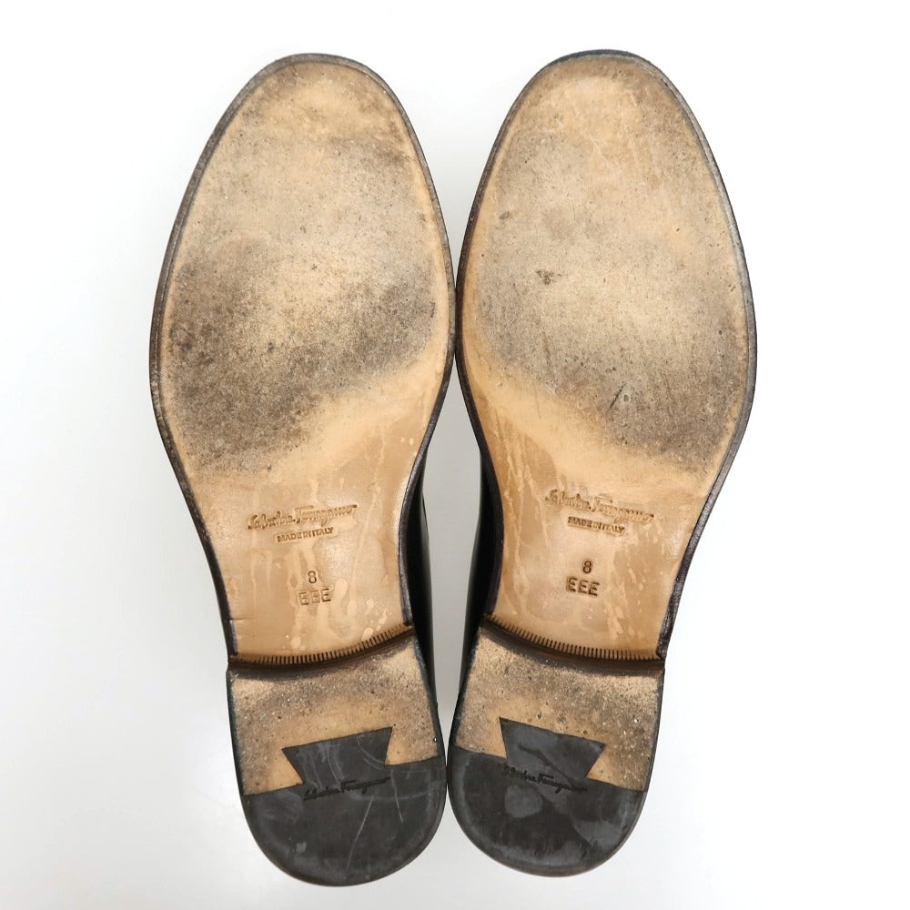 【中古】サルヴァトーレフェラガモ Salvatore Ferragamo カーフ ローファー ブラック【サイズ8 EEE】【 状態ランクB 】【 メンズ 】